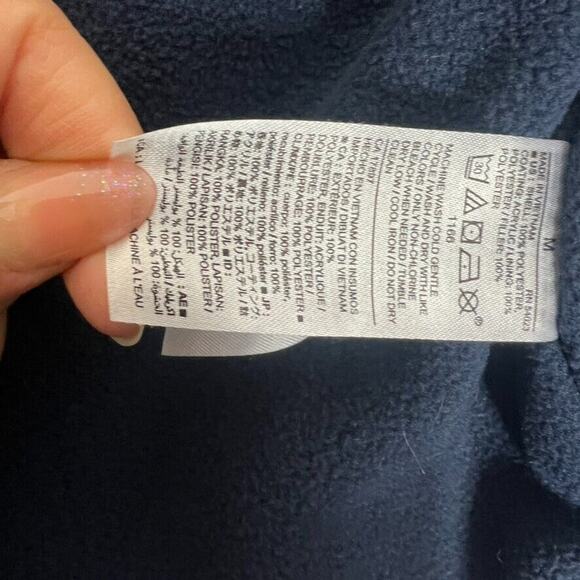 Old Navy Jacket Womens Medium Navy Blue Quilted Puffer Waist Length Winter - Picture 13 of 14